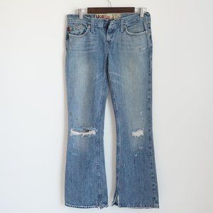 Hollister Distressed Flare Jeans Size 5 Short
